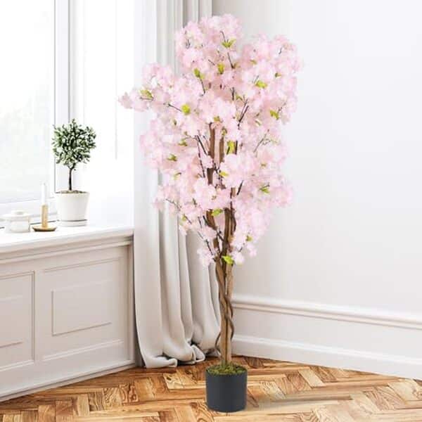 Découvrez notre avis complet sur la plante artificielle Costway 150 cm avec fleurs roses : qualité, design et avantages pour votre décoration d'intérieur.