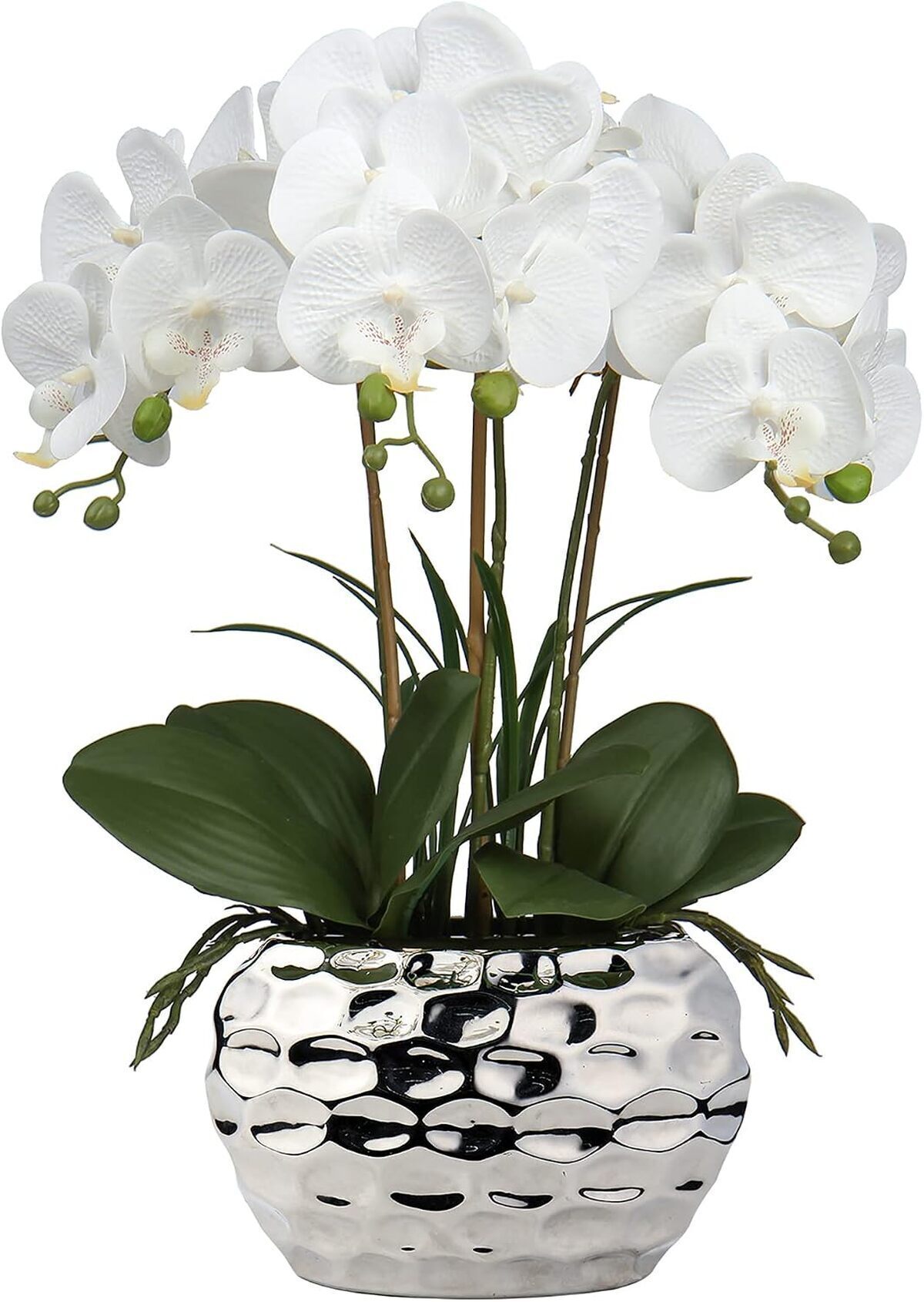 Avis : oairse plante artificielle orchidée blanche en céramique 44 cm