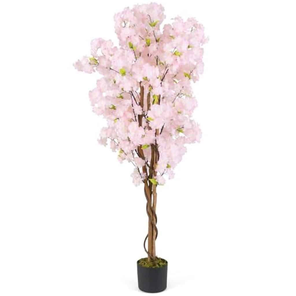 Avis : plantes artificielles Costway 150 cm avec fleurs roses