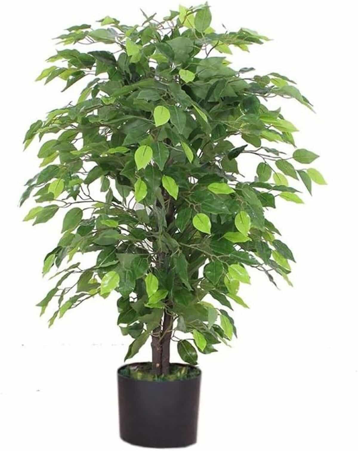 Avis : pot de fleurs artificiel Leaf Design uk, plastique noir 90 cm