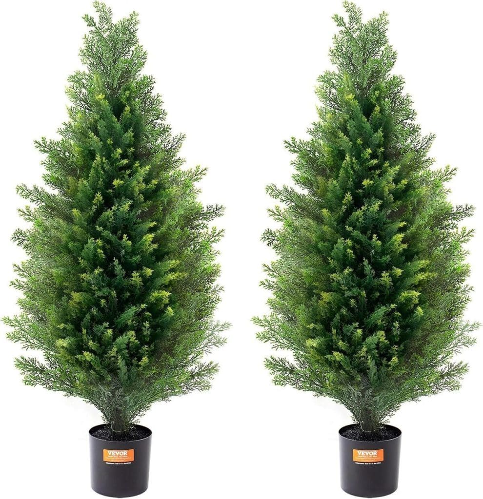 Avis sur le lot de 2 arbres topiaires artificiels VEVOR