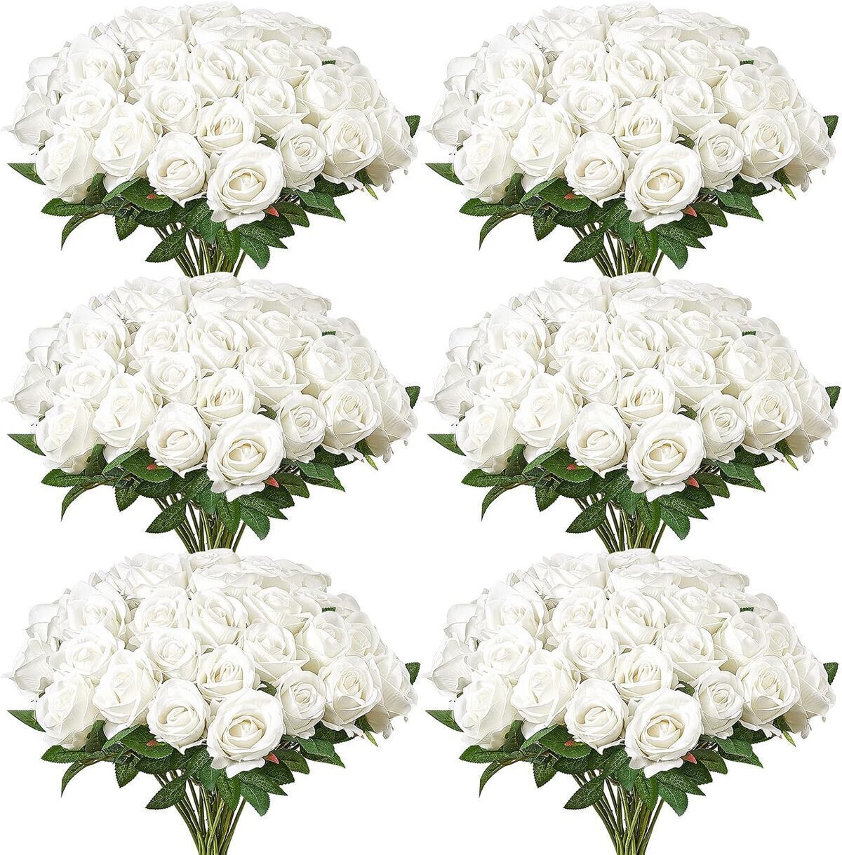 Avis sur les roses VEVOR : 120 fleurs artificielles blanches réalistes