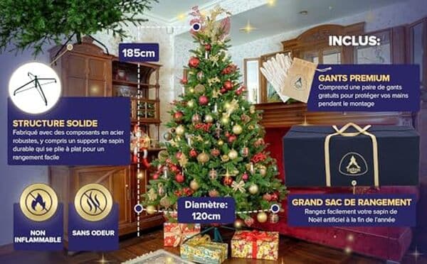 Découvrez notre test complet du sapin artificiel EveXmas Adele Grün de 185 cm : qualité, installation et avantages pour un Noël réussi.