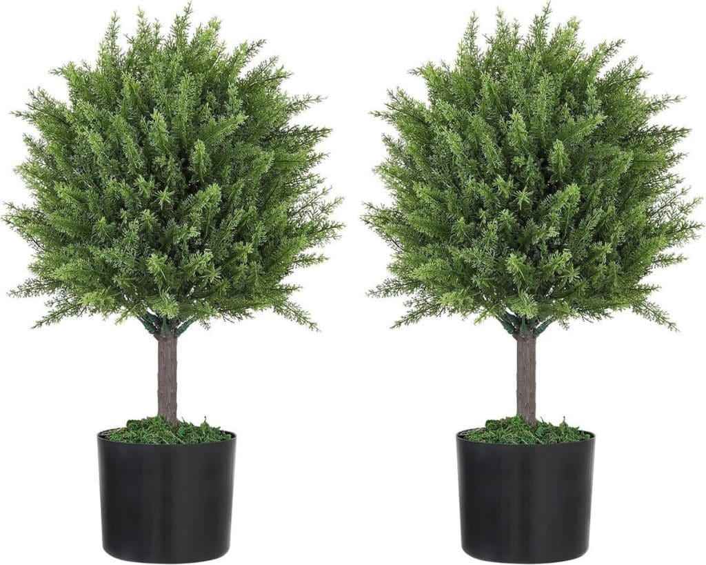 Avis : lot de 2 plantes artificielles HOMCOM pour intérieur et extérieur
